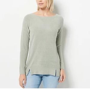 Barefoot Dreams CozyChic Ultra Lite Knit Dockside Pullover A467125 Size Medium